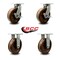 Service Caster 8 Inch Heavy Duty High Temp Phenolic Swivel Caster Brakes 2 Rigid SCC, 2PK SCC-KP92S830-PHRHT-SLB-2-R-2 - alternate 1
